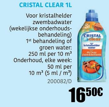 Promoties Cristal clear - BSI - Geldig van 04/04/2022 tot 08/05/2022 bij Europoint