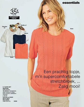 Promoties T-shirt - Huismerk - Damart - Geldig van 16/03/2022 tot 15/06/2022 bij Damart