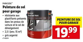 Promoties Peinture de sol pour garage - Parkside - Geldig van 25/04/2022 tot 30/04/2022 bij Lidl