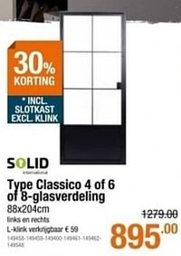 Type classico 4 of 6 of 8-glasverdeling-Solid