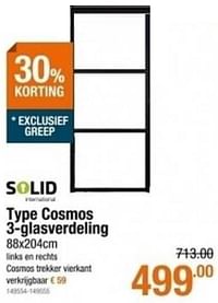 Type cosmos 3-glasverdeling-Solid