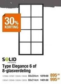 Type elegance 6 of 8-glasverdeling-Solid