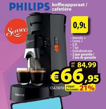 Promoties Philips koffieapparaat - cafetière csa230-50 - Philips - Geldig van 20/04/2022 tot 27/04/2022 bij ElectroStock