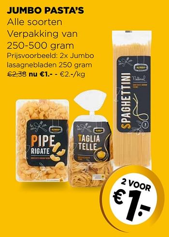 Promoties Jumbo lasagnebladen - Huismerk - Jumbo - Geldig van 20/04/2022 tot 17/05/2022 bij Jumbo
