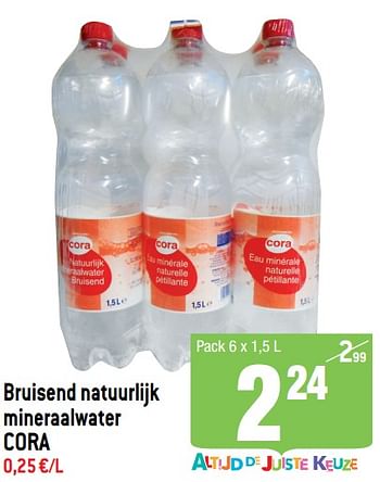 Promoties Bruisend natuurlijk mineraalwater cora - Huismerk - Smatch - Geldig van 20/04/2022 tot 26/04/2022 bij Smatch