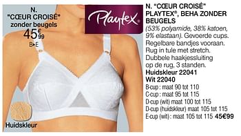 Promotions Coeur croisé zonder beugels - Playtex - Valide de 16/03/2022 à 15/06/2022 chez Damart