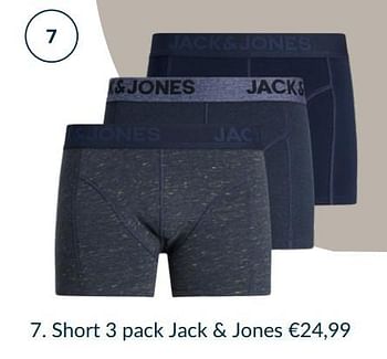 Promoties Short 3 pack jack + jones - Jack & Jones - Geldig van 04/04/2022 tot 30/06/2022 bij MyComfort24