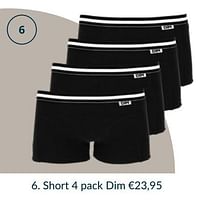 Short 4 pack dim-Dim