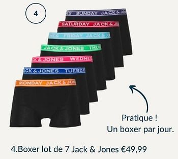 Promotions Boxer lot de 7 jack + jones - Jack & Jones - Valide de 04/04/2022 à 30/06/2022 chez MyComfort24