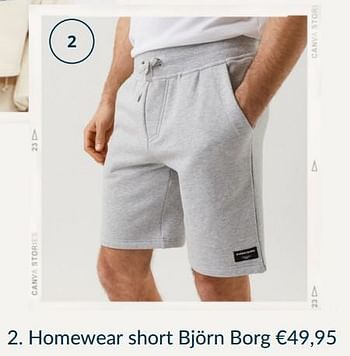 Promotions Homewear short björn borg - Bjorn Borg - Valide de 04/04/2022 à 30/06/2022 chez MyComfort24