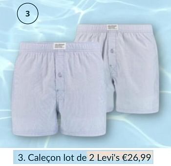 Promoties Caleçon lot de 2 levi`s - Levi's - Geldig van 04/04/2022 tot 30/06/2022 bij MyComfort24