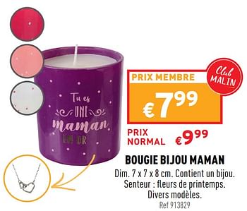 Promoties Bougie bijou maman - Huismerk - Trafic  - Geldig van 20/04/2022 tot 24/04/2022 bij Trafic