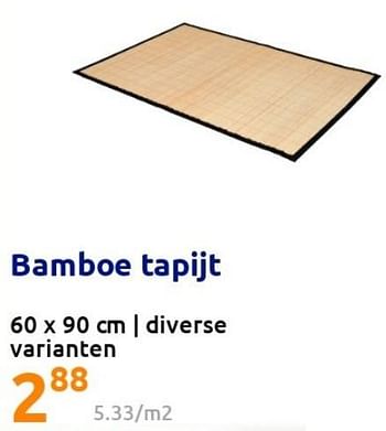 Promoties Bamboe tapijt - Huismerk - Action - Geldig van 20/04/2022 tot 26/04/2022 bij Action