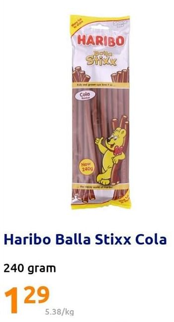 Promoties Haribo balla stixx cola - Haribo - Geldig van 20/04/2022 tot 26/04/2022 bij Action