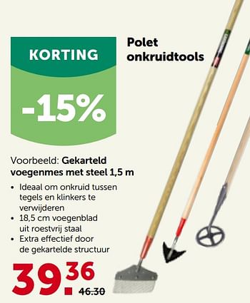Promoties Gekarteld voegenmes met steel - Polet - Geldig van 27/04/2022 tot 07/05/2022 bij Aveve