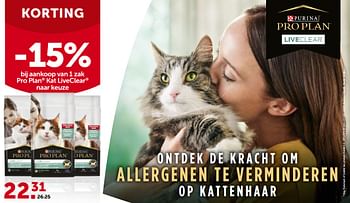 Promoties Pro plan kat liveclear - Purina - Geldig van 27/04/2022 tot 07/05/2022 bij Aveve