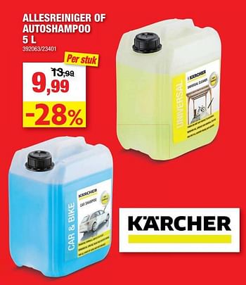 Promoties Allesreiniger of autoshampoo - Kärcher - Geldig van 20/04/2022 tot 01/05/2022 bij Hubo
