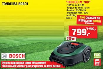 Promotions Bosch tondeuse robot indego m 700 - Bosch - Valide de 20/04/2022 à 01/05/2022 chez Hubo