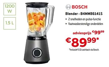 Promoties Bosch blender - b4mmb6141s - Bosch - Geldig van 25/04/2022 tot 31/05/2022 bij Exellent