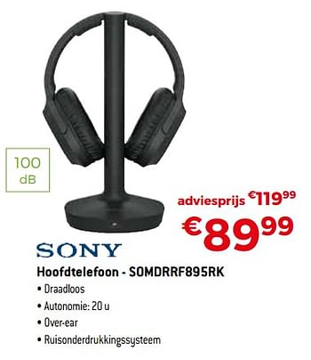 Promoties Sony hoofdtelefoon - somdrrf895rk - Sony - Geldig van 25/04/2022 tot 31/05/2022 bij Exellent