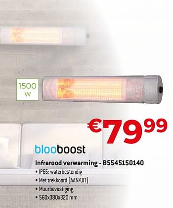 Promoties blooboost Infrarood verwarming - b5545150140 - BlooBoost - Geldig van 25/04/2022 tot 31/05/2022 bij Exellent
