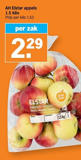 Promoties Ah elstar appels - Huismerk - Albert Heijn - Geldig van 25/04/2022 tot 01/05/2022 bij Albert Heijn