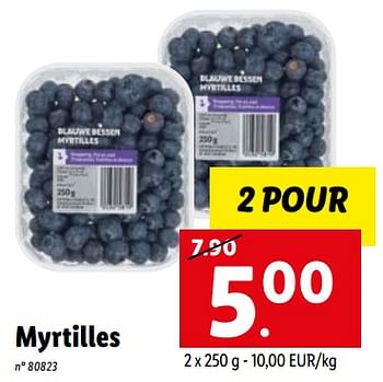 Promotions Myrtilles - Produit maison - Lidl - Valide de 02/05/2022 à 07/05/2022 chez Lidl