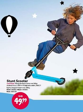 Promoties Stunt scooter rood - Huismerk - Intertoys - Geldig van 15/04/2022 tot 08/05/2022 bij Intertoys