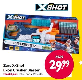 Promoties Zuru x-shot excel crusher blaster - X-Shot - Geldig van 15/04/2022 tot 08/05/2022 bij Intertoys