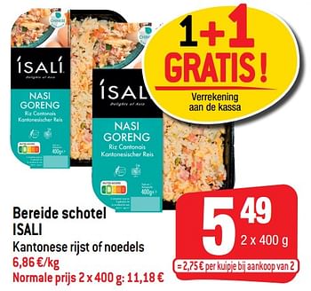Promoties Bereide schotel isali - Isali - Geldig van 27/04/2022 tot 03/05/2022 bij Smatch