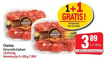 Promoties Chorizo - Huismerk - Smatch - Geldig van 27/04/2022 tot 03/05/2022 bij Smatch