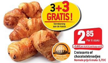 Promoties Croissants of chocoladebroodjes - Huismerk - Smatch - Geldig van 27/04/2022 tot 03/05/2022 bij Smatch