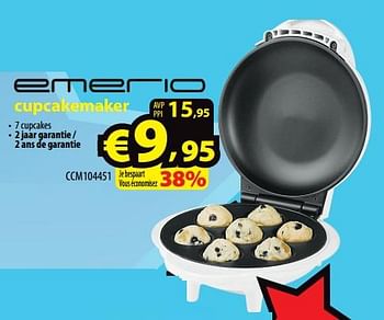 Promoties Emerio cupcakemaker ccm104451 - Emerio - Geldig van 27/04/2022 tot 04/05/2022 bij ElectroStock