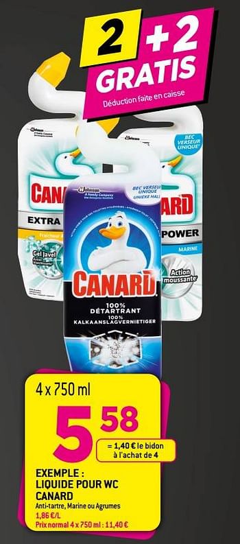Promotions Liquide pour wc canard - Canard WC - Valide de 27/04/2022 à 10/05/2022 chez Match