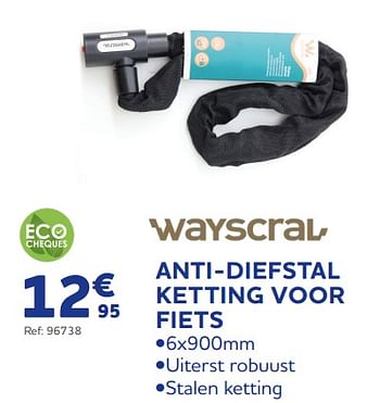Promotions Anti-diefstal ketting voor fiets - Wayscrall - Valide de 22/04/2022 à 30/09/2022 chez Auto 5