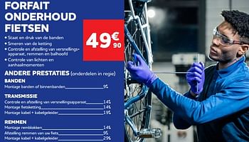 Promoties Forfait onderhoud fietsen - Huismerk - Auto 5  - Geldig van 22/04/2022 tot 30/09/2022 bij Auto 5