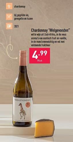 Promoties Chardonnay welgevonden - Witte wijnen - Geldig van 04/05/2022 tot 13/05/2022 bij Aldi