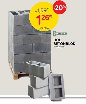 Promoties Hol betonblok - Coeck - Geldig van 27/04/2022 tot 09/05/2022 bij Brico