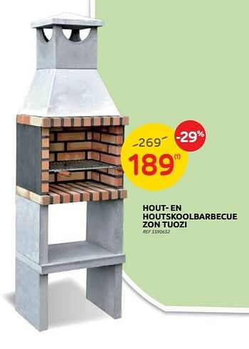 Promoties Hout- en houtskoolbarbecue zon tuozi - Tuozi - Geldig van 27/04/2022 tot 09/05/2022 bij Brico