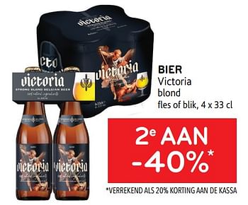 Promotions Bier victoria 2e aan -40% - Victoria - Valide de 04/05/2022 à 17/05/2022 chez Alvo