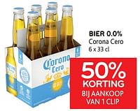 Bier 0.0% corona cero 50% korting bij aankoop van 1 clip-Corona