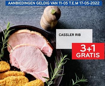 Promoties Cassler rib 3+1 gratis - Huismerk - Alvo - Geldig van 11/05/2022 tot 17/05/2022 bij Alvo