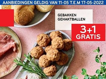 Promotions Gebakken gehaktballen 3+1 gratis - Produit maison - Alvo - Valide de 11/05/2022 à 17/05/2022 chez Alvo