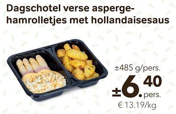 Promoties Dagschotel verse aspergehamrolletjes met hollandaisesaus - Huismerk - Bon'Ap - Geldig van 27/04/2022 tot 10/05/2022 bij Bon'Ap