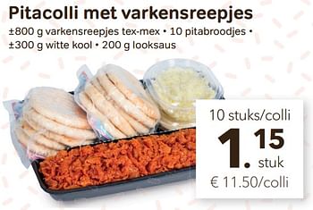 Promoties Pitacolli met varkensreepjes - Huismerk - Bon'Ap - Geldig van 27/04/2022 tot 10/05/2022 bij Bon'Ap