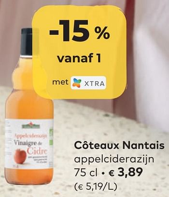 Promoties Côteaux nantais appelciderazijn - Côteaux Nantais - Geldig van 27/04/2022 tot 24/05/2022 bij Bioplanet