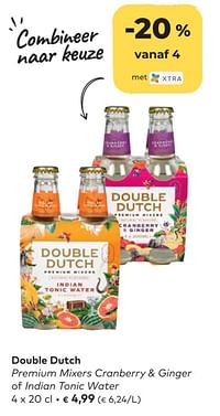 Double dutch premium mixers cranberry + ginger of indian tonic water-Double Dutch