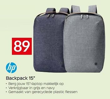 Promoties Backpack - HP - Geldig van 24/04/2022 tot 31/05/2022 bij Selexion