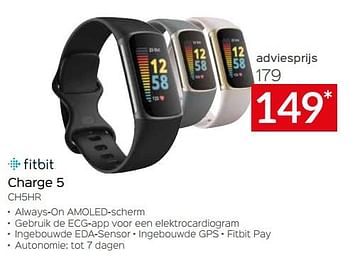 Promotions Fitbit charge 5 ch5hr - Fitbit - Valide de 24/04/2022 à 31/05/2022 chez Selexion