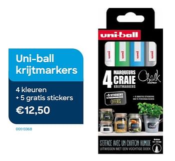 Promoties Uni-ball krijtmarkers - Uni-Ball - Geldig van 01/05/2022 tot 30/06/2022 bij Ava